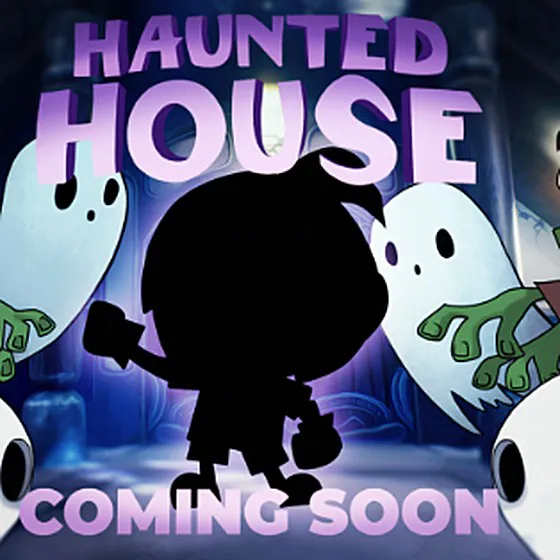 A silhouetted hero surrounded by ghosts, zombies and skeletons